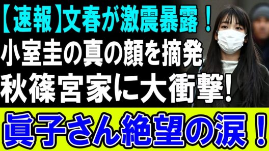 【速報】小室圭ついに解雇危機!?実績ゼロで48万円豪遊発覚！破産寸前と眞子さん絶望の涙…皇室典範改正の裏で進む極秘帰国計画を大暴露！