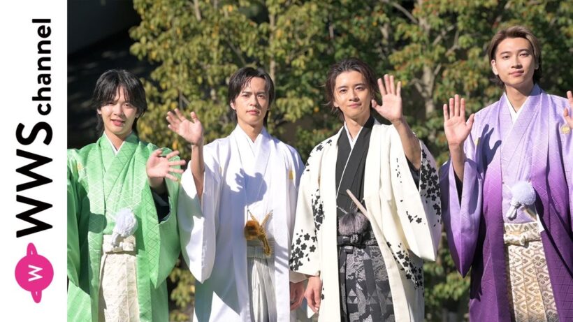 飯島寛騎・奥野壮・庄司浩平・百瀬拓実、クールな袴姿で2025年の目標を語る「オスカーにも男がいるんだぞとみなさんに知ってもらえたら！」＜オスカープロモーション2025年新春晴れ着撮影会＞