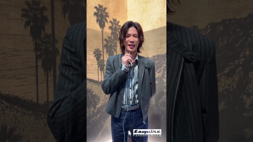 Number_i 神宮司勇太がアミリの2027年春夏メンズ・コレクションのショーに来場。｜ Esquire Japan #shorts
