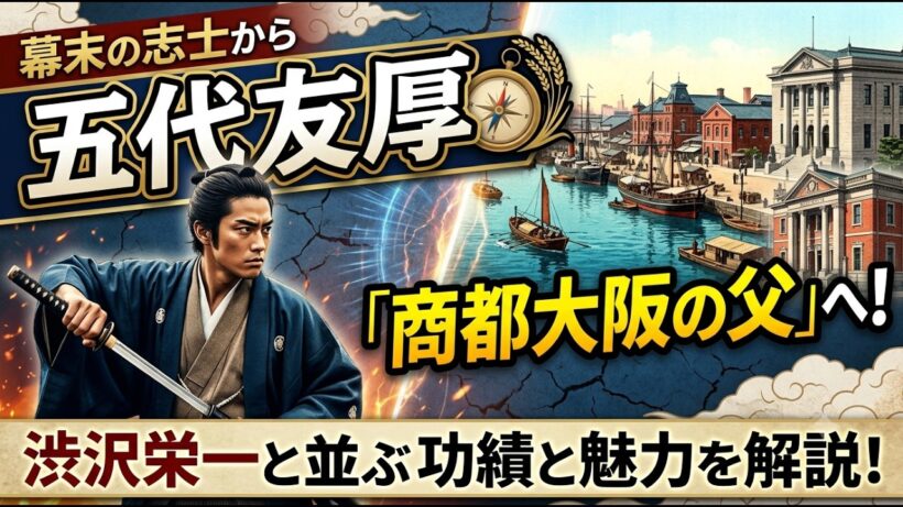 五代友厚とは？幕末の志士から「商都大阪の父」へ！渋沢栄一と並ぶ功績と魅力を解説