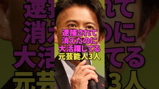 逮捕されて消えたのに大活躍してる元芸能人3人