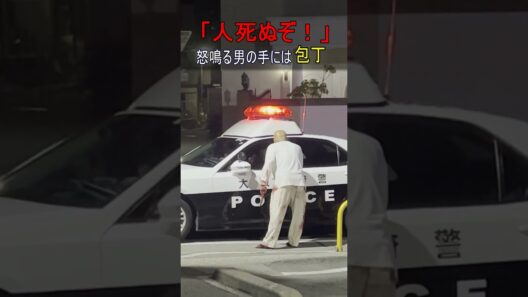 「はよいけ！人死ぬぞ」包丁持ちパトカーにどなり声を上げる男を再逮捕　#shorts