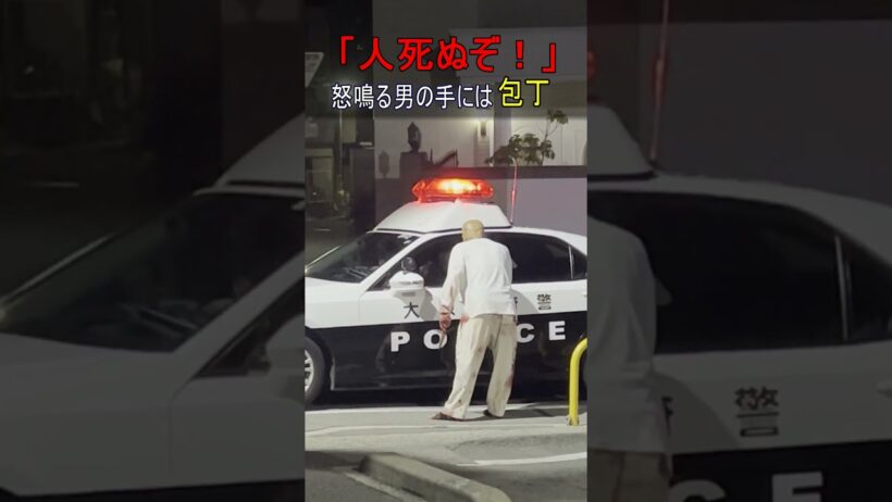 「はよいけ！人死ぬぞ」包丁持ちパトカーにどなり声を上げる男を再逮捕　#shorts