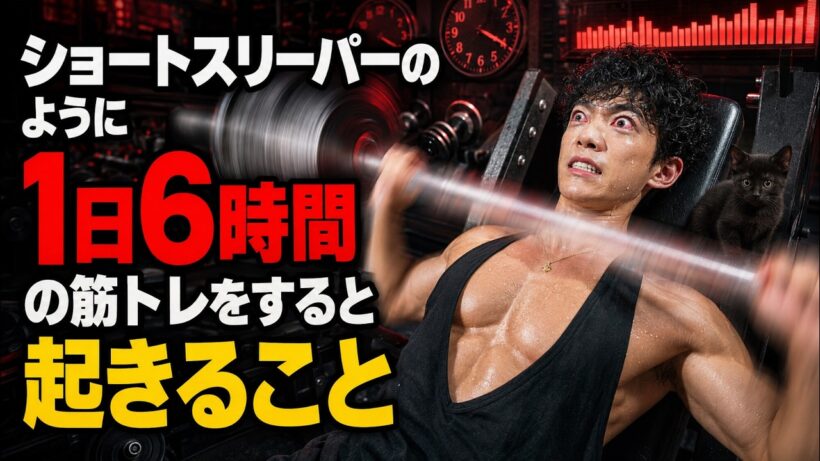 【睡眠削る意味なし】ショートスリープして6~8時間筋トレしても無駄な理由