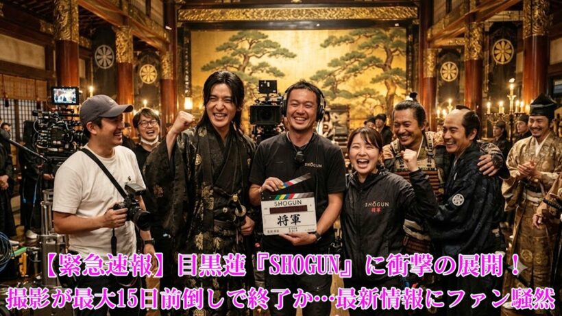 【緊急速報】目黒蓮『SHOGUN』に衝撃の展開！撮影が最大15日前倒しで終了か…最新情報にファン騒然