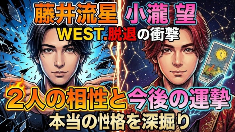 四柱推命　小瀧望、藤井流星WEST.脱退の衝撃！今の運勢と本当の性格