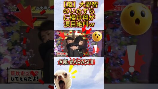 【嵐】大野智のいたずらに櫻井翔が涙目絶叫w
