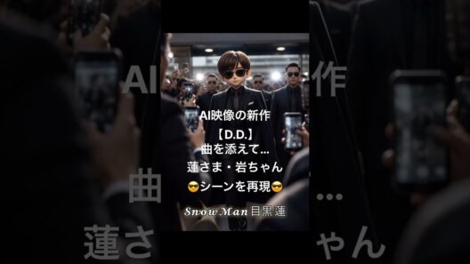 #目黒蓮#岩田剛典#PixVerse#ai#shorts#DD#SnowMan#三代目JSB  D.D.曲に合わせてみました。サングラス😎シーンを再現した映像です🙈💕