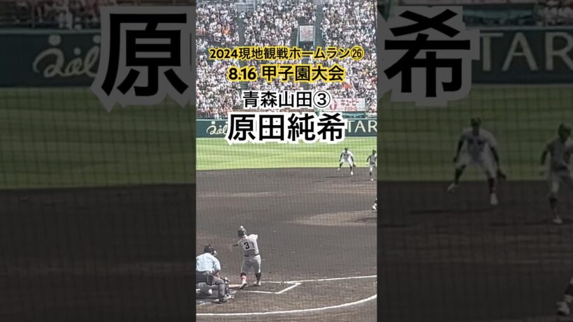 【2024現地観戦ホームラン㉖】原田純希（青森山田③） #高校野球 #亜細亜大学