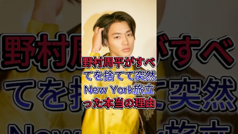 野村周平がすべてを捨てて突然New Yorkへ旅立った本当の理由 #野村周平 #芸能界 #芸能人 #fyp