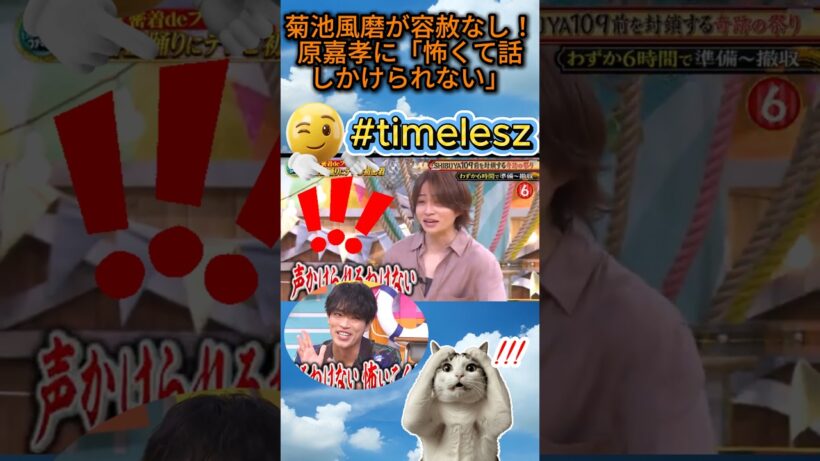 「timelesz」菊池風磨が容赦なし！原嘉孝に「怖くて話しかけられない」
