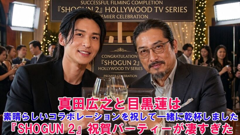 【衝撃】真田広之と目黒蓮は、素晴らしいコラボレーションを祝して一緒に乾杯しました  ! 『SHOGUN 2』祝賀パーティーが凄すぎた !