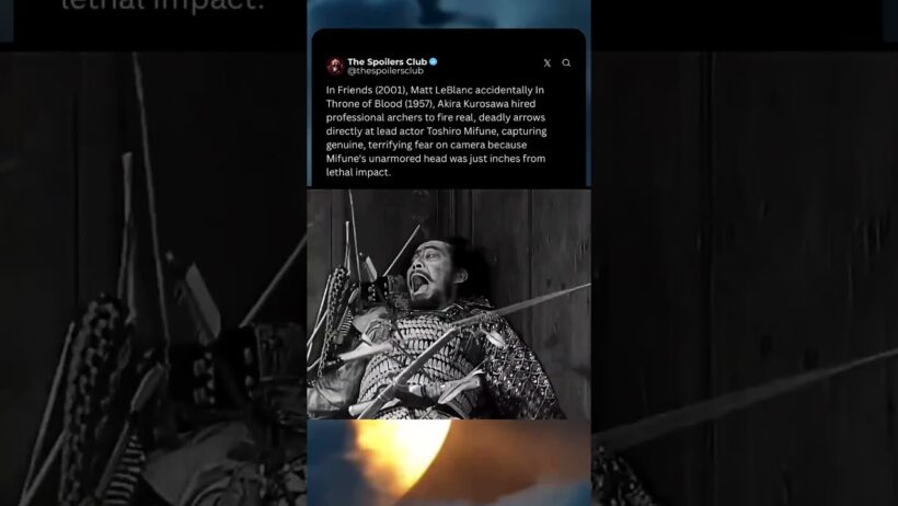 They Fired REAL Arrows At Him On Set #throneofblood #akirakurosawa #shorts
