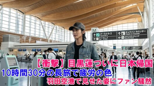 【衝撃】目黒蓮ついに日本帰国！10時間30分の長旅で疲労の色…羽田空港で見せた姿にファン騒然!