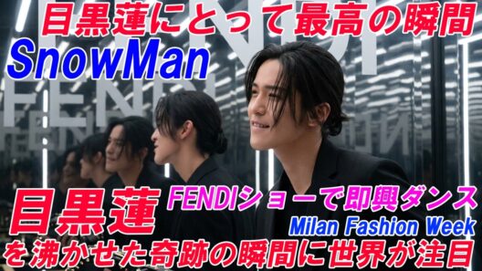 【衝撃】目黒蓮にとって最高の瞬間！目黒蓮、FENDIショーで即興ダンス！『Milan Fashion Week』を沸かせた奇跡の瞬間に世界が注目