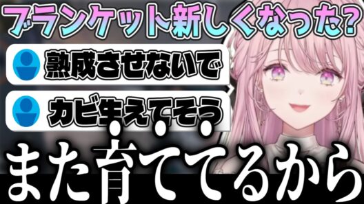 14歳から使っていたブランケットを手放した代わりに新しいブランケットを“育てている”お嬢【御子神琴音/にじさんじ/Y4T4切り抜き】#琴音をひとつまみ