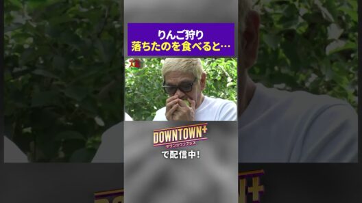 落ちたりんごを食べる松本人志 #ダウンタウンプラス