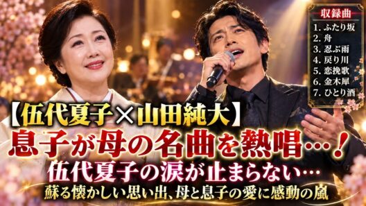 【伍代夏子×山田純大】息子が母の名曲を熱唱…！伍代夏子の涙が止まらない…蘇る懐かしい思い出、母と息子の愛に感動の嵐