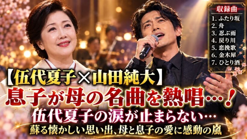 【伍代夏子×山田純大】息子が母の名曲を熱唱…！伍代夏子の涙が止まらない…蘇る懐かしい思い出、母と息子の愛に感動の嵐