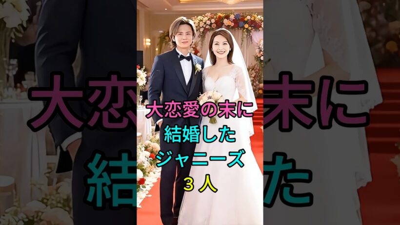 大恋愛の末に結婚したジャニーズ3人 #芸能人 #fyp #堂本光一 #岡田准一 #shorts