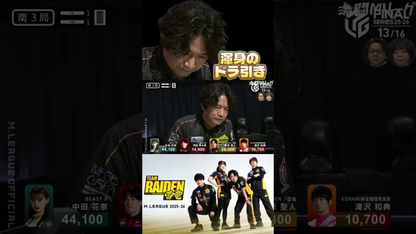 萩原聖人、リーチ ツモ ドラ3