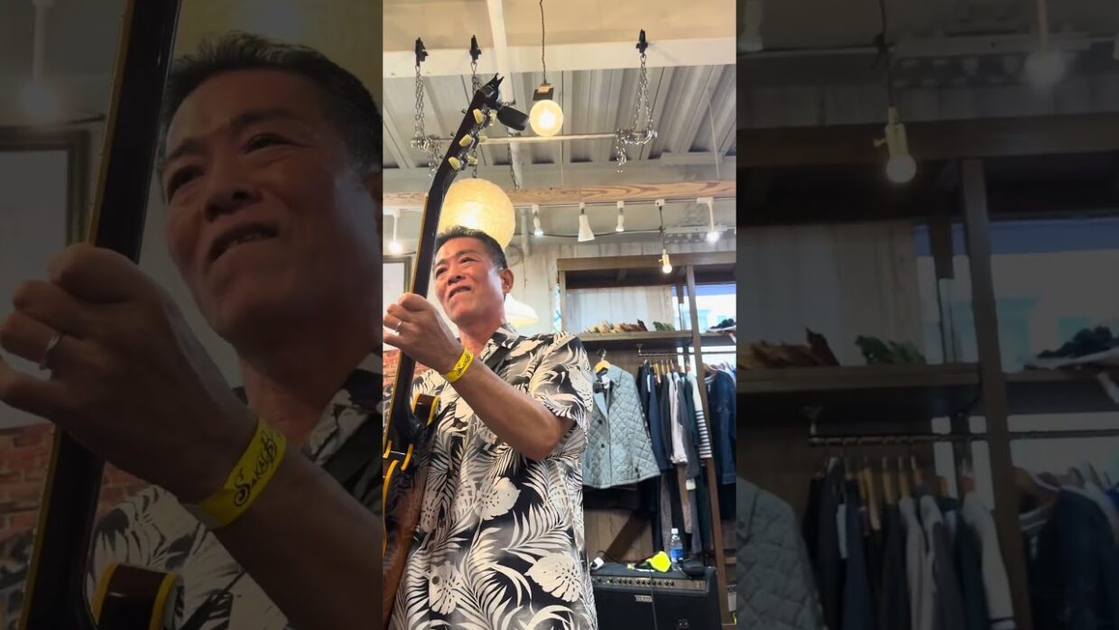 顔で弾くFace Blues Band金岡さん！