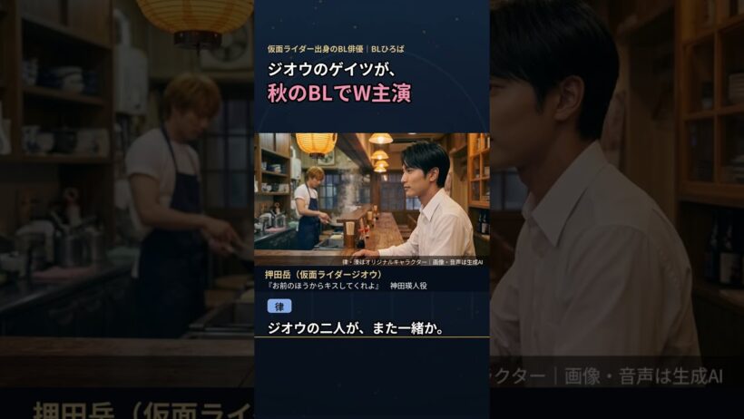 ジオウのゲイツ・押田岳が秋のBLドラマでW主演｜お前のほうからキスしてくれよ #BLドラマ #仮面ライダー #shorts