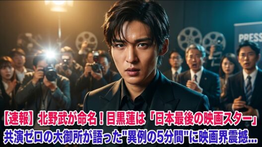 【速報】北野武が目黒蓮を「日本最後の映画スター」と命名！共演ゼロの大御所が語った"異例の5分間"に映画界が震撼する理由…