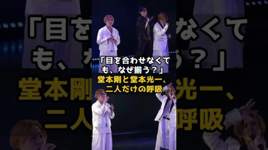「目を合わせなくても、なぜ揃う？」堂本剛と堂本光一、二人だけの呼吸