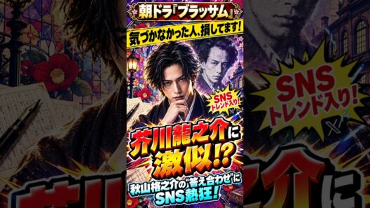 【ブラッサム】高良健吾の秋山格之介が芥川龍之介にそっくりと話題！視聴者の反応まとめ【朝ドラ】